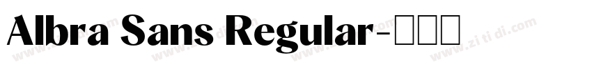 Albra Sans Regular字体转换